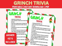 the grinch trivia printable instant christmas activity