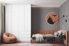 Дизайн интерьера в ЖК на Некрасова в Екатеринбурге ✔️ Проект Neapol Design Minimal Bedroom Design, Kids Bedroom Boys, Minimal Bedroom, Wardrobe Door Designs, Kids Interior Room, Kids Room Wallpaper, Bedroom Furniture Design, Boy Bedroom, Kids Interior