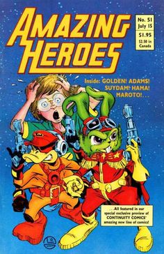 an old comic book with the title amazing heros written by person and illustrated by author