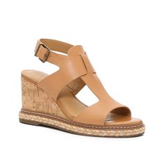 Crown Vintage-Kaamil Wedge Sandal Elevate summer fits with the Kaamil wedge sandal from Crown Vintage. Perfect to pair with a breezy skirt or a colorful sundress, this pair sports a cork wedge with espadrille detailing to lend beachy style to a fit. Brown Wedge Heel Sandals For Summer, Cork Platform Sandals For Summer, Leather Wedge Heel Sandals For Beach Season, Summer Platform Cork Sandals, Summer Cork Platform Sandals, Brown Synthetic Wedge Sandals For Summer, Spring Beach Wedge Sandals With Cork Material, Brown Wedge Sandals For Summer, Open Toe Cork Wedge Sandals For Beach