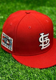 New Era St Louis Cardinals Mens Red QT World Series Side Patch 59FIFTY Fitted Hat - 59004730 Red Sports Fan Fitted Cap, Red Fan Merchandise Fitted Cap, Red Fitted Hat For Fan Merchandise, Red Fitted Cap For Fan Merchandise, Red Curved Bill Fitted Hat For Baseball Season, Red Fitted Hat With Curved Bill For Baseball Season, Chip Tolentino, Red Fitted Hat, Streetwear Caps