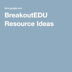 the words breakout edu resources for google sheets