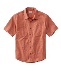 Our casual, rugged, short-sleeved shirt is made of a lightweight cotton/Tencel blend for warm-weather comfort, then washed for instant softness. Traditional Untucked Fit: Relaxed through the chest, sleeve and waist, with a slightly shorter hem you can wear untucked. 60% cotton, 39% Tencel, 1% elastane. Machine wash and dry. Built-in stretch lets you move with ease. Spread collar. Front patch pockets. Looks great tucked or untucked. Imported. | Men's Lakewashed Camp Shirt, Short-Sleeve, Tradition Go The Distance, Camp Shirt, Men's Shirts, Camping Shirt, Ll Bean, L L Bean, Casual Shirts For Men, Mens Fitness, Warm Weather