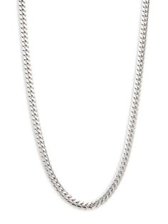 Exuding a utilitarian allure, this sterling silver necklace is crafted of interlocking links..Sterling silver.Lobster clasp.Made in USA.SIZE.Chain length, about 23'.Gauge, 5.4mm.Please note: Warranty services are provided exclusively by EFFY, Saks OFF 5th is not responsible for these services and any related inquiries or claims should be directed to EFFY at SO5Repairs@effygroup.com.Click here for EFFY Warranty & Resizing.Click here for a Guide to Jewelry & Watches.Exuding a utilitarian allure, this sterling silver necklace is crafted of interlocking links.Sterling silverLobster claspMade in USASIZEChain length, about 23'Gauge, 5.4mmPlease note: Warranty services are provided exclusively by EFFY, Saks OFF 5th is not responsible for these services and any related inquiries or claims should b Sterling Silver Cuban Link Chain Necklace, Silver Cuban Link Sterling Silver Necklace, Classic Sterling Silver Cuban Link Necklace, Silver Stainless Steel Cuban Link Chain Necklace, Silver Sterling Cuban Link Necklace With Adjustable Chain, Miami Cuban Link, Miami Cuban Link Chain, Miami Cuban, Cuban Link Chain Necklaces