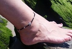 Check out this item in my Etsy shop https://www.etsy.com/listing/608220296/black-anklet-bracelet-for-women-beach Black Anklet, Dainty Anklet, Leather Anklets, Foot Bracelet, Beautiful Anklet, Summer Anklets, Beaded Anklet, Ankle Jewelry, Anklets Boho