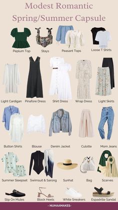 Capsule Wardrobe Casual, Capsule Wardrobe Women, Spring Summer Capsule Wardrobe, Look Boho Chic, Cute Modest Outfits, Fashion Capsule Wardrobe