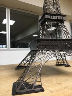 a model of the eiffel tower on display