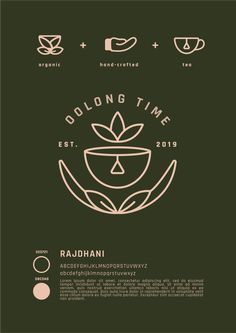 the logo for doing time, which features hands holding a cup with a leaf on it