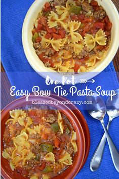 one pot easy bow tie pasta soup is ready in less than 30 minutes to make