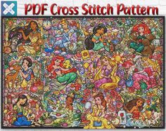 the disney princesses cross stitch pattern