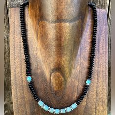 Southwestern 925 Sterling Silver Black Onyx Turquoise Bead Necklace 18 Inch Best Offers Accepted! Southwestern Black Round Bead Necklaces, Turquoise Necklaces, Bead Necklaces, Turquoise Bead Necklaces, Turquoise Beads, Bead Necklace, Black Onyx, Womens Jewelry Necklace, Turquoise Necklace