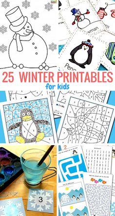 25 winter printables for kids that are fun and easy to do with the kids