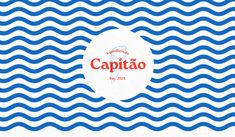 the captiao logo is shown on top of an image of wavy blue water