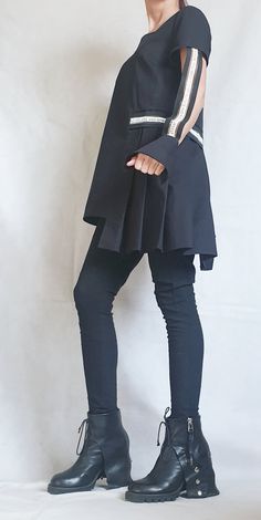 "Asymmetric Shirt, Long Short Shirt, Avant Garde Tunic, Loose Tunic Shirt,Extravagant Shirt, Tunic Shirt, Oversize Tunic, Gothic Tunic ❤️ Extravagant designs and high quality fabrics! ❤️ Materials & Care Cotton Textile Hand wash at low temperatures. Do not machine dry. Do not dry clean! ❤️ Sizing We can make your piece from XS to 5XL! Everything in the shop can be also made according to your measures free of charge! ❤️ Shipping ✈ Ready to ship The time I need to prepare an order for shipping Wholesale Clothing Vendors, Steampunk Shoes, Asymmetric Shirt, Boutique Wholesale, Loose Tunic, Red Tunic, Shirt Oversize, Short Shirt, Oversized Tunic