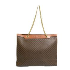 Item Information ITEM NO.: 23532-20725-18 NAME: CELINE Macadam Chain Tote Bag SHAPE: Tote Bag COLOR: Brown MATERIAL: PVC/Leather APPROX SIZE: W14.6×H12.0×D4.3inch / W37cm×H30.5cm×D11cm Listed hand measurements may have a 1-2cm difference. Gender: Women's Spec: [Open type]open [Inside] Zipper pocket x 1 ADDITIONAL ITEMS: None ITEM RANK: Used AB Rank CONDITION DETAILS: Outside:Scratches,Stain,Pen mark Corners and edges:Crack,Scrapes in the four corners Inside:Stain,Peeling Metal fittings part:Rust Celine Tote Bag, Celine Tote, Bag Model, Dark Mark, Bags Logo, Celine Bags, Celine Bag, Womens Purses, Fendi Bags