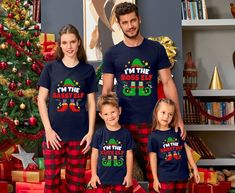 Elf  Matching Family Christmas Custom T Shirt Elf Shirts, Elf Pajamas, Elf Family, Ugly Christmas Sweater Couples, Mens Christmas Shirts, Mens Ugly Christmas Sweater, Snowman Shirt, Xmas Pajamas, Matching Family Christmas Pajamas