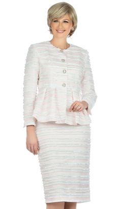 2pc Eyelash Striped Womens Peplum Skirt Suit  Mia By Giovanna Church Suits And Dresses Fall And Holiday 2023. Perfect item for church events or any special occasions. Elegant Formal Sets With Ruffles, Elegant Long Sleeve Ruffled Set, Elegant Long Sleeve Sets With Ruffles, Elegant Spring Skirt Suit For Parties, Elegant Pink Skirt Suit For Party, Elegant Pink Party Skirt Suit, Elegant Wedding Sets With Ruffles, Elegant Ruffled Sets For Party, Elegant Pink Ruffled Set