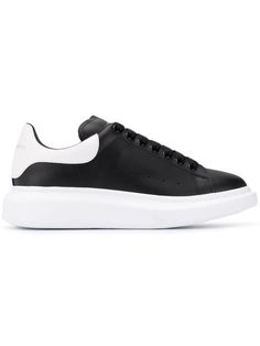 Shop Alexander McQueen oversized sole sneakers Sole Sneakers, Sneakers Black, White Leather, Alexander Mcqueen, Color Blocking, Alexander, Women Wear, Sneakers, Fashion Design