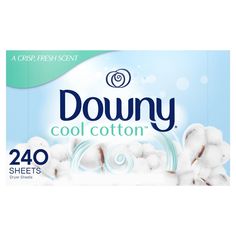 downy cool cotton sheets are shown on a white background