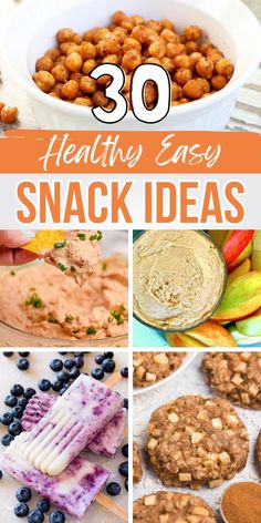 healthy snack ideas that are easy to make and great for the whole family, including snacks