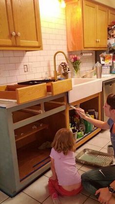 Check out this best kitchen cabinet makeover you can do for under $100. Beautiful wood kitchen cabinet upgrade for cheap. Cabinet Repair, Kitchen Cabinet Makeover, Kitchen Plinth