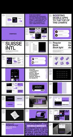 a bunch of different types of purple and black text on a white background with the words susse intl above it