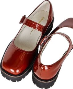 Platform Patent Leather Mary Janes With Closed Toe, Flat Heel Platform Mary Janes, Trendy Platform Mary Janes With Round Toe, Mary Jane Heels With Red Sole And Round Toe, Retro Spring Platform Mary Janes, Retro Mary Janes With Rubber Sole, Retro Fitted Round Toe Mary Janes, Retro Mary Janes With Platform And Round Toe, Patent Leather Mary Janes With Round Toe