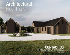 an architectural floor plan is shown in this image with the words contact us customization available