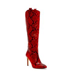 Questions? Leave A Comment Below! Red Synthetic Boots, Red Fitted Synthetic Boots, Fitted Red Synthetic Boots, Bold Leather Winter Boots, Bold Leather Boots For Fall, Trendy Leather Boots With Red Sole, Red Leather Boots For Spring, Red High Heel Synthetic Boots, Red Faux Leather Closed Toe Heels