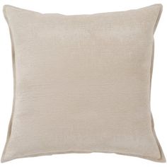 a beige pillow on a white background