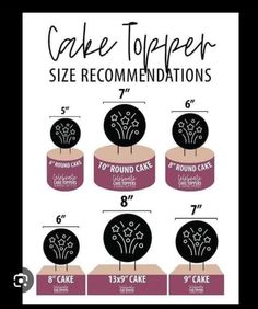 the cake topper size guide for cakes