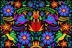 an image of colorful flowers and birds