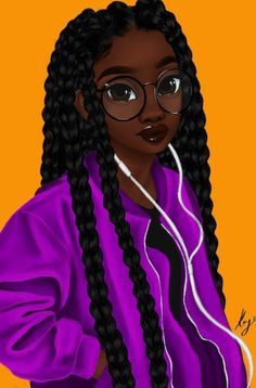 Music Canvas, Black Art Pictures, Black Love Art, Afro Art, Girls Cartoon, Magic Art, Girls Cartoon Art, Black Women Art, Women Art