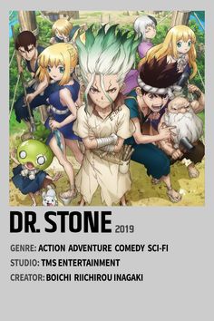 an advertisement for the anime movie dr stone