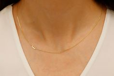 Sideways Initial Necklace  - The most unique jewelry you can find, perfect gift for you and your loved one. - It's dainty and can be worn every day - A special piece you'll treasure - High Quality Solid 925 Sterling Silver - Finish: Sterling Silver ∙ 18K Gold ∙ Rose Gold - %100 Lead and Nickel Free, Antitarnish, Waterproof, Hypoallergenic - We have 14,16,18,20,22 inch options - All necklaces are custom made by hand - All of our products are sent in gift packs Simple Initial Necklace With Clavicle Chain As Gift, Simple Clavicle Chain Necklace As Gift, Sterling Silver Necklace For Gift, Simple Name Necklace With Delicate Chain For Gift, Simple Name Necklace With Delicate Chain As Gift, Simple Initials Jewelry As A Gift, Simple Jewelry Gift, Simple Clavicle Chain Jewelry As Gift, Simple Clavicle Chain Jewelry For Gifts