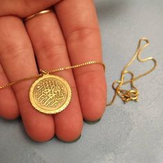 14k Solid Gold - Allah Necklace - Arabic Necklace - Islamic Jewelry - Arabic Jewerly Gift - Arabic Pendant - Islamic Necklace - Allah Symbol . . . . . . . . . . . . . . . . . . . . . . . . . . . . . . . . . . . . . . . . . . . . . . . . . . . . . . Looking for a thoughtful gift for your loved one? You will love this high quality 14k solid gold Allah necklace. This is a perfect gift for your girlfriend or wife. This lovely 14k solid gold Arabic necklace is made to order. Purchase one for your mom Antique Gold Jewelry For Commemoration, Antique Round Jewelry For Commemoration, Antique Commemorative Round Jewelry, Silver Nameplate Necklace Stamped 14k, Handmade Custom Gold Necklace In 14k Gold, Gold Medallion Sterling Silver Custom Necklace, Traditional Round Jewelry For Commemoration, Handmade Custom 14k Gold Necklace, Brass Medallion Jewelry For Commemoration