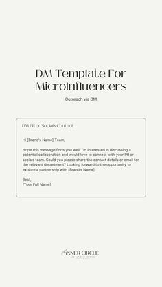 the front page of a business letterhead for microniturencers, with an email