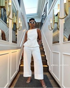 All White Outfit, White Outfit, Classy Casual Outfits, Casual Chic Outfit, Black Women Fashion