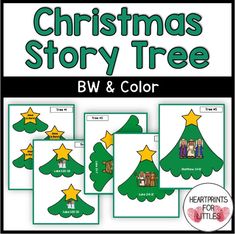 Christmas Story Tree Craft, Christmas Tree Flip Book, Christmas Bible Craft, Christmas Nativity Craft - Etsy Christmas Story Crafts, Baby Jesus Crafts For Kids, Christmas Story Tree, Jesus Tree, Nativity Craft, Christmas Stories For Kids, Jesus Crafts