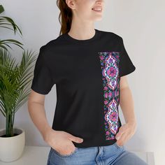 Discover comfort and style in our Persian Floral Tile patterned unisex T-shirt. Made from 100% Airlume combed and ring-spun cotton (4.2 oz/yd² (142 g/m. Features ribbed knit collars for shape and tapered shoulders for a great fit. Lightweight and breathable, perfect for active and leisure wear. Available in various colors and blends to suit your style. Country of Origin USA Cultural Wear, Floral Tile, Floral Tiles, Tile Pattern, Tile Patterns, Middle Eastern, Leisure Wear, Traditional Design, Suits You