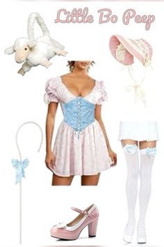 #halloweencostumeideas #littlebopeep Lil Bow Peep Costume, No Peep Costume Women, Bo Peep Costume Woman, Little Boo Peep Costume, 2024 Halloween Costumes College, No Peep Costume, Little Bo Peep Costume Diy, Bo Peep Costume Diy, Lil Bo Peep Costume Adult Diy