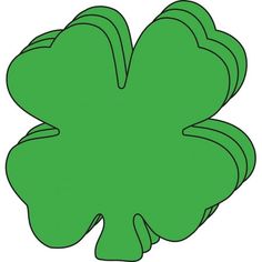 a four leaf clover is shown in green