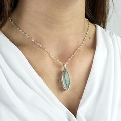 Aquamarine Pendant on model Aquamarine Necklace Pendant, Luxury Handmade Aquamarine Necklace, Turquoise Aquamarine Healing Necklace, Elegant Aquamarine Faceted Necklace, Spiritual Aquamarine Gemstone Necklace, Luxury Aquamarine Pendant Necklace, Herkimer Diamond Necklace, Amazonite Necklace, Blue Beauty