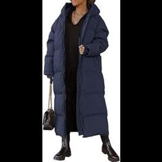 Amazon Essentials Women's Full-Length Hooded Puffer Coat Navy Blue Xxl**Note: The Stock Images Are Not An Exact Of The Coat I Have For Sale - But It's The Closest I Could Find To Show How It Fits. It Is A Very And Comfortable Coat! Perfect For The Upcoming Cold Winter Temperatures! Brand New, Never Worn! Length = 46" Bust = 26" Wide Sleeve Length = 26" Amazon Long Sleeve Winter Outerwear, Amazon Winter Long-sleeve Outerwear, Amazon Winter Outerwear With Long Sleeves, Amazon Casual Long Sleeve Outerwear, Casual Long Sleeve Outerwear By Amazon, Casual Blue Parka For Cold Weather, Navy Long Sleeve Parka For Fall, Blue Parka For Cold Weather, Blue Parka For Fall