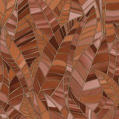 an orange and brown abstract pattern with wavy lines