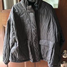 Women Brand New Old Navy Water Resistant Jacket. Black. Size L. Super Light Weight And Comfortable. Black Utility Outerwear For Cold Weather, Black Utility Windbreaker For Cold Weather, Black Weatherproof Utility Outerwear, Old Navy Jean Jacket, Seersucker Blazer, Womens Puffer Vest, Water Resistant Jacket, Crop Jean Jacket, Coats Women