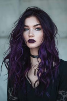 Violet Hair Colors, Plum Hair, Hair Color Purple, Alternative Hair, Hair Color For Black Hair