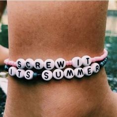 Personalized Saying Alphabet Bead Word Kandi Bracelets – sunifty Bracelets Kandi, Pony Bead Bracelets, Kandi Bracelets, Alphabet Beads, Bracelets Diy, Summer Bracelets, Kandy, A Bracelet, Sapphire Bracelet