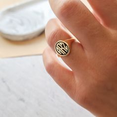 Gold Signet Ring-Monogram Ring-Signet Ring-Personalized Signet Ring-Personalized Jewelry-Monogram Jewelry-Christmas Gifts-Gifts For   Her ,* Material: High Quality Solid 925 Sterling Silver Here is a dainty and simple, yet classy minimalist Signet Ring . The perfect gift for yourself and your loved ones. It's the perfect size for  everyday use and won't bother your finger at all. * Material: High Quality Solid 925 Sterling Silver              Features [] Made to Order [] Material Option: High Quality 925 Sterling Silver-14K Gold Plated-Rose Gold Plated []Dimensions: *Available 1 Oval face size : 10 X 12 mm * All our work is custom made by hand with Love in our workshop                                                               PACKAGE 🎁 All items are gift wrapped with care and sent in Symbolic Initial Open Ring As Gift, Symbolic Stackable Gift Rings, Personalized Initial Ring Gift, Yellow Gold Rings For Personalized Gift, Adjustable Oval Initial Ring For Gift, Personalized Initials Rings, Symbolic Rings With Initials For Gifts, Personalized Initial Ring As A Gift, Adjustable Initial Ring As Gift