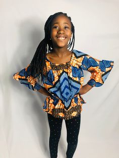 Peplum top with bell sleeves African Print Peplum Top, Top With Bell Sleeves, Printed Peplum Top, Girls Blouse, African Print, Peplum Top, Bell Sleeves, United Kingdom, Girl Outfits